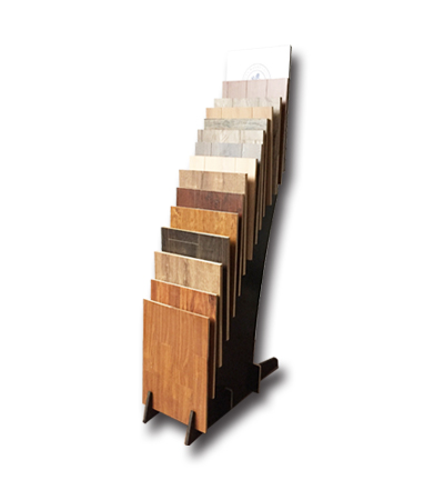 Black MDF Laminate Flooring Disply rack Wood Flooring display Stand